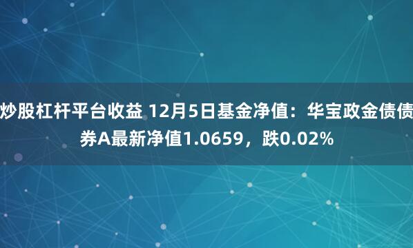 炒股杠杆平台收益 12月5日基金净值：华宝政金债债券A最新净值1.0659，跌0.02%